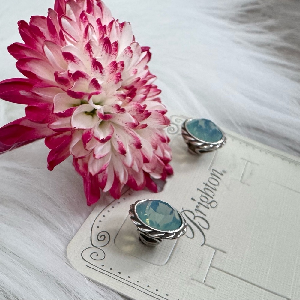 🩵BRIGHTON Pacific Opal Iris Stud Earrings - Silver - Picture 3 of 7